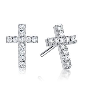 Earrings - Italo Dainty Cross Stud Earrings For Women Silver Earrings, Apparel & Accessories, Italo jewelry - Online Catalog