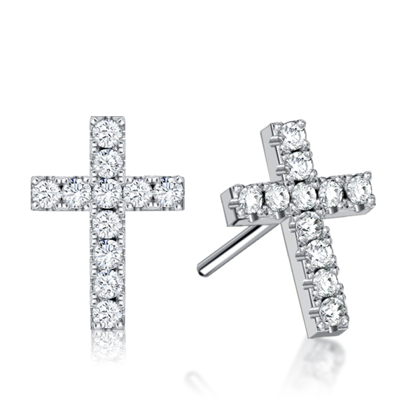 earrings - Italo Dainty Cross Stud Earrings For Women Silver Earrings, Italo jewelry - Online Catalog