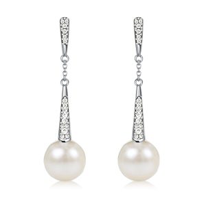 Earrings - Italo Sterling Silver Pearl Drop Earrings For Women, Apparel & Accessories, Italo jewelry - Online Catalog