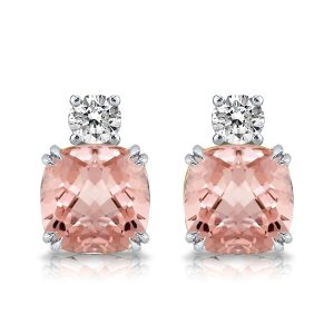 Earrings - Cushion Cut Champagne Stud Earrings For Women, Apparel & Accessories, Italo jewelry - Online Catalog