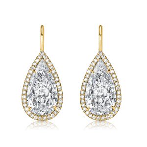 Earrings - Italo White Pear Cut Drop Earrings For Women Sliver Earrings, Apparel & Accessories, Italo jewelry - Online Catalog