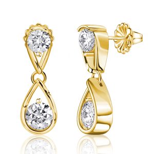 Earrings - Italo Round Cut Waterdrop Earrings Drop Earrings For Women, Apparel & Accessories, Italo jewelry - Online Catalog