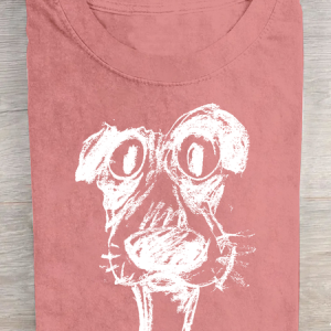 Cute Puppy Retro Cotton T-Shirt, T-shirts, Lilicloth.com