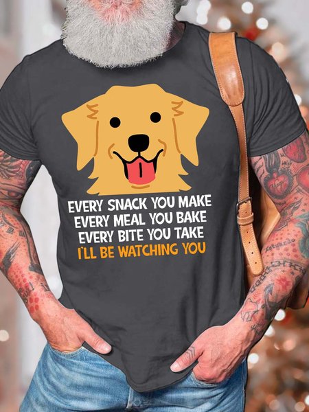 Men’s Every Snack You Make Every Meal You Bake Every Bite You Take Text Letters Casual T-Shirt, T-shirts, Lilicloth.com