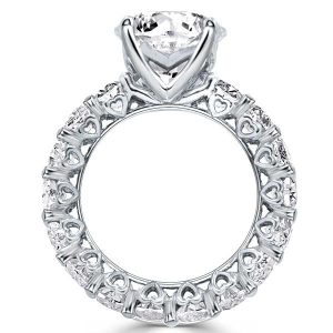 Classic rings - Eternity Heart Design Round Engagement Ring, Apparel & Accessories, Italo jewelry - Online Catalog