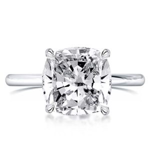 classic engagement rings - Classic Simplicity High Polish Cushion Cut Engagement Ring, Italo jewelry - Online Catalog