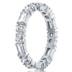 Eternity band - Eternity Unique Round & Baguette Cut Wedding Band, Apparel & Accessories, Italo jewelry - Online Catalog