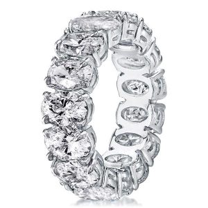 Eternity band - Classic Split Prong Oval Eternity Wedding Band, Apparel & Accessories, Italo jewelry - Online Catalog