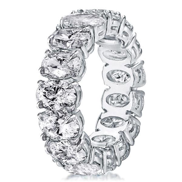 eternity band - Classic Split Prong Oval Eternity Wedding Band, Italo jewelry - Online Catalog