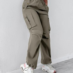 Drawstring Pocket Design Cargo Pants, Pants, ChicMe catalog