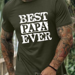 MenвЂ™s Best Papa Ever Cotton Casual Regular Fit T-Shirt, T-shirts, Lilicloth.com