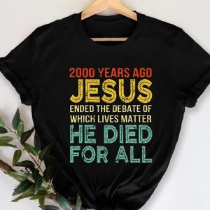 2000 Years Ago Jesus... Print Crew Neck Short sleeve tops, T-shirts, Lilicloth.com