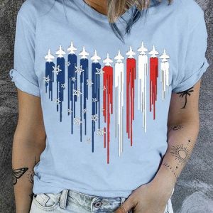 American flag love fighter 4th of july T-Shirt, T-shirts, Lilicloth.com