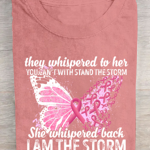 They Whispered To Her You Can't Withstand The Storm She Whispered Back I Am The Storm Cotton T-Shirt, T-shirts, Lilicloth.com