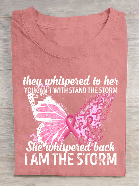 They Whispered To Her You Can't Withstand The Storm She Whispered Back I Am The Storm Cotton T-Shirt, T-shirts, Lilicloth.com