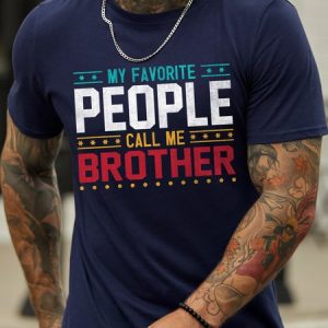 Lilicloth X Abu My Favorite People Call Me Brother Mens T-Shirt, T-shirts, Lilicloth.com