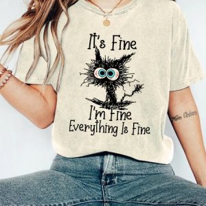 It's Fine Everything Is Fine Vintage Distressed Shirt, T-shirts, Lilicloth.com