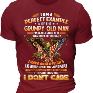 MenвЂ™s I Am A Perfect Example Of The Grumpy Old Man IвЂ™m Really Good At It Casual Text Letters T-Shirt, T-shirts, Lilicloth.com