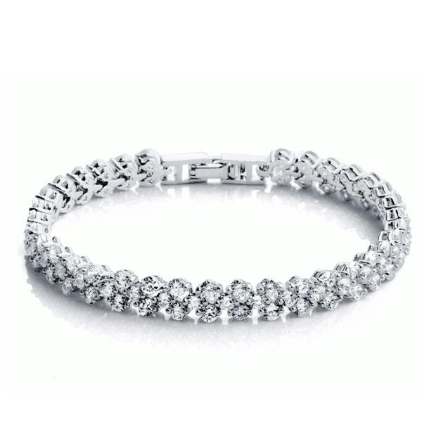 Bracelets - Italo Round Cut Created White Sapphire Tennis Bracelet, Apparel & Accessories, Italo jewelry - Online Catalog