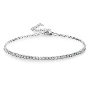 Bracelets - Italo Classic Created White Sapphire Bracelet, Apparel & Accessories, Italo jewelry - Online Catalog