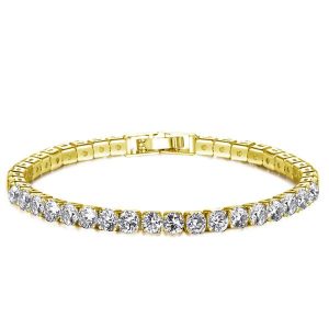 bracelets - Italo Golden Round Created White Sapphire Tennis Bracelet, Italo jewelry - Online Catalog