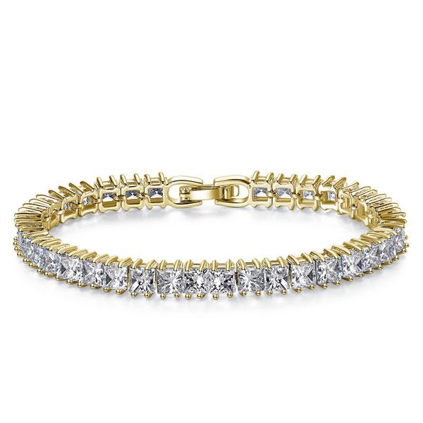Bracelets - Italo Princess Cut Tennis Bracelet For Women Sterling Silver Bracelet, Apparel & Accessories, Italo jewelry - Online Catalog