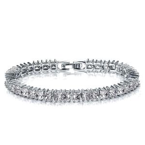 bracelets - Italo Princess Created White Sapphire Tennis Bracelet, Italo jewelry - Online Catalog
