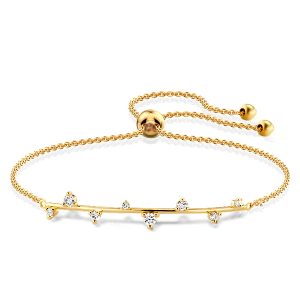 Bracelets - Golden Scattered Round Cut Bracelet, Apparel & Accessories, Italo jewelry - Online Catalog