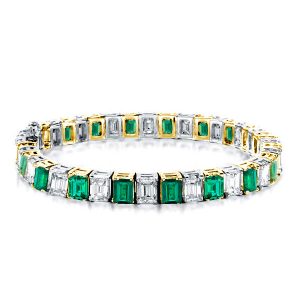 bracelets - Italo Emerald Cut Tennis Bracelet For Women Sterling Silver Bracelet, Italo jewelry - Online Catalog