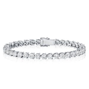 Bracelets - 3 Prong Round Cut Tennis Bracelet, Apparel & Accessories, Italo jewelry - Online Catalog