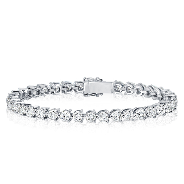 Bracelets - 3 Prong Round Cut Tennis Bracelet, Apparel & Accessories, Italo jewelry - Online Catalog