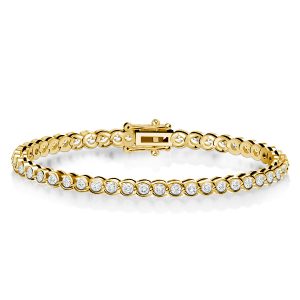 Bracelets - Classic Golden Round Cut Tennis Bracelet For Women, Apparel & Accessories, Italo jewelry - Online Catalog