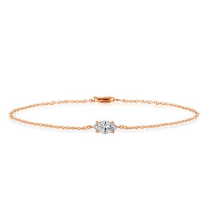Bracelets - Rose Gold Dainty Single Stone Marquise Cut Bracelet, Apparel & Accessories, Italo jewelry - Online Catalog