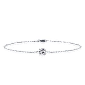 Bracelets - Dainty Single Stone Round Cut Bracelet, Apparel & Accessories, Italo jewelry - Online Catalog