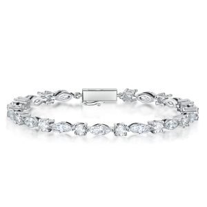 Bracelets - Alternating Marquise & Round Cut Tennis Bracelet, Apparel & Accessories, Italo jewelry - Online Catalog