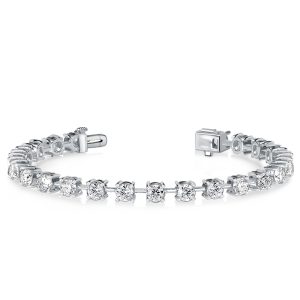 Bracelets - Italo Classic Round Cut White Sapphire Tennis Bracelet, Apparel & Accessories, Italo jewelry - Online Catalog