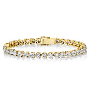 Bracelets - 3 Prong Round Cut Tennis Bracelet For Women, Apparel & Accessories, Italo jewelry - Online Catalog