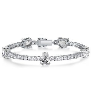 Bracelets - Multi Cut Created White Sapphire Tennis Bracelet For Women, Apparel & Accessories, Italo jewelry - Online Catalog