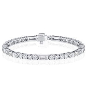 Bracelets - Italo Art Deco White Sapphire Tennis Bracelet For Women, Apparel & Accessories, Italo jewelry - Online Catalog
