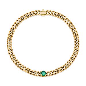 Bracelets - Italo Golden Emerald Sapphire Solitaire Bracelet Link Bracelet, Apparel & Accessories, Italo jewelry - Online Catalog