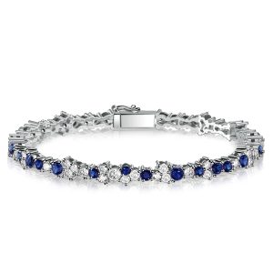 Bracelets - Italo Blue Sapphire Tennis Bracelets For Wedding, Apparel & Accessories, Italo jewelry - Online Catalog
