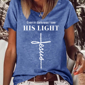 WomenвЂs Jesus Word Cotton Casual T-Shirt, T-shirts, Lilicloth.com