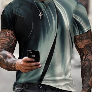 Basics Short Sleeve Colorblock Short Sleeve T-Shirt, T-shirts, Lilicloth.com