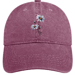 Floral Adjustable Denim Hat, Men's Hats, Lilicloth.com