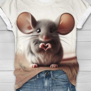 Heartfelt Little Mouse Love T-shirt, T-shirts, Lilicloth.com