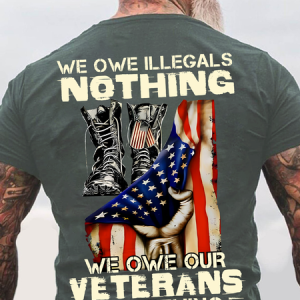 We Owe Illegals Nothing Back Cotton T-Shirt, T-shirts, Lilicloth.com