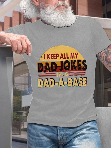 Funny Gift For Dad Keep All My Dad Jokes Short Sleeve Vintage Short Sleeve T-Shirt, T-shirts, Lilicloth.com
