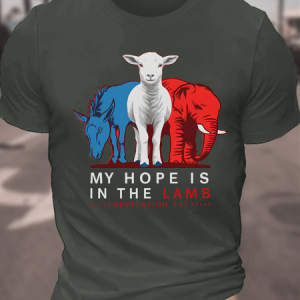 My Hope Is In The Lamb Cotton T-Shirt, T-shirts, Lilicloth.com