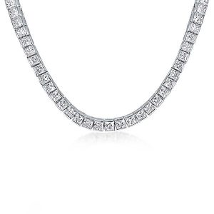 necklaces - Classic Radiant Cut Tennis Necklace, Italo jewelry - Online Catalog