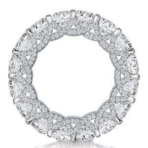 Eternity band - Eternity Cross Prong Round Cut Wedding Band, Apparel & Accessories, Italo jewelry - Online Catalog